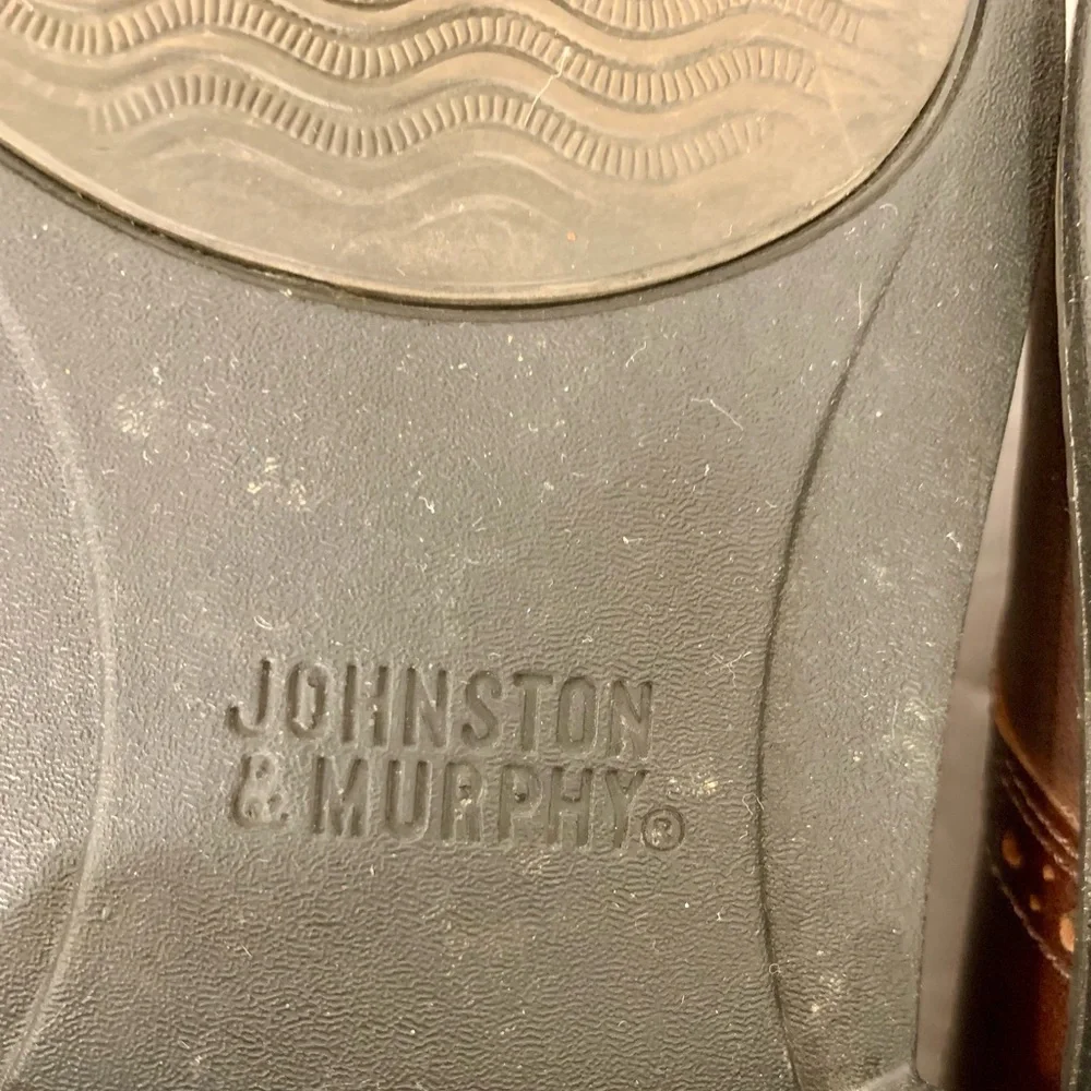 Johnston‎ & Murphy Saddle Oxford Shoe Men Sz 10.5 M Brown Leather Comfort Work
